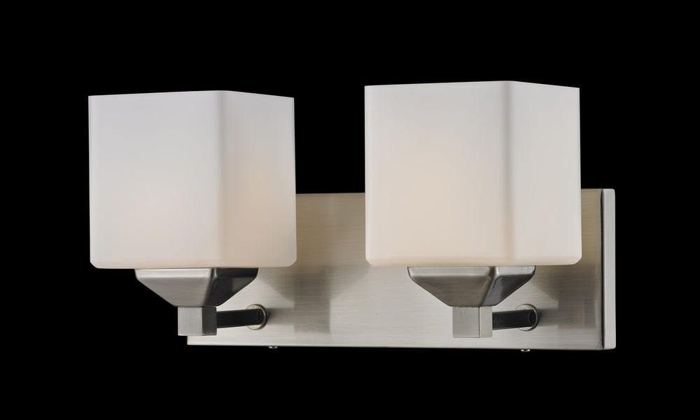 Z-Lite Canada - Two Light Vanity - Quube - Brushed Nickel- Union Lighting Luminaires Decor