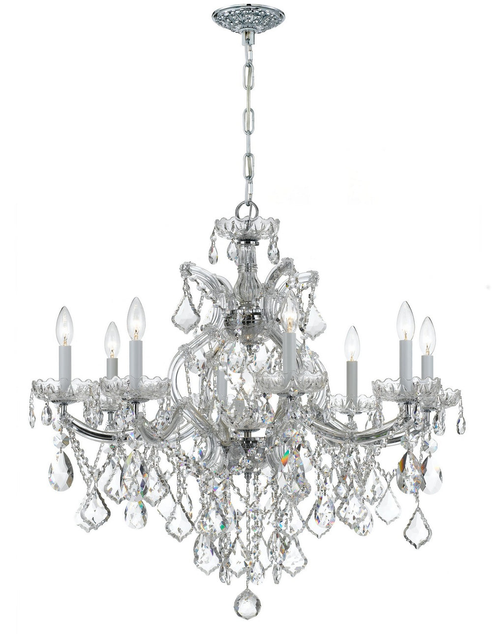 Crystorama - Nine Light Chandelier - Maria Theresa - Polished Chrome- Union Lighting Luminaires Decor