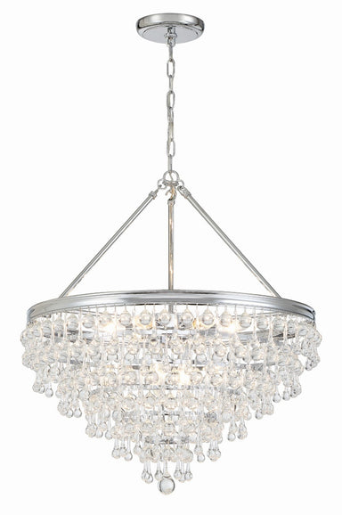 Crystorama - Eight Light Chandelier - Calypso - Polished Chrome- Union Lighting Luminaires Decor