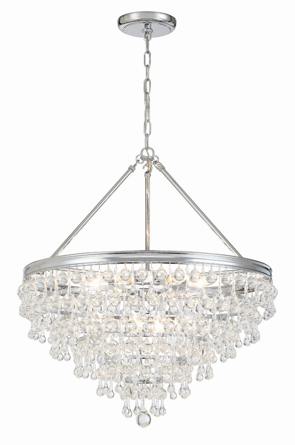 Crystorama - Eight Light Chandelier - Calypso - Polished Chrome- Union Lighting Luminaires Decor