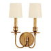 Hudson Valley Canada - Two Light Wall Sconce - Cohasset - Aged Brass- Union Lighting Luminaires Decor