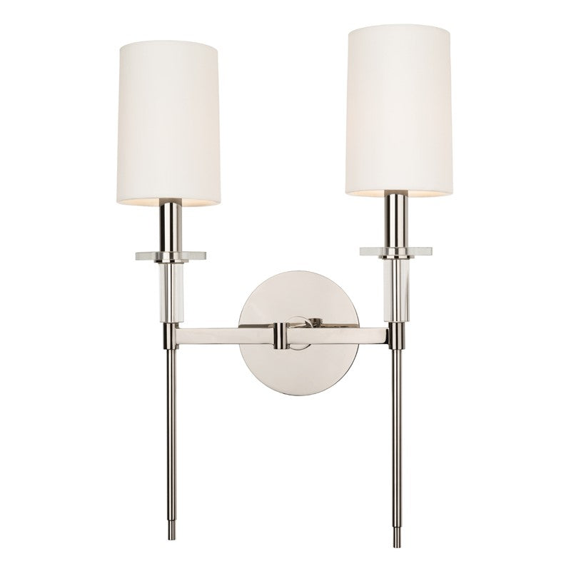 Hudson Valley Canada - Two Light Wall Sconce - Amherst - Polished Nickel- Union Lighting Luminaires Decor
