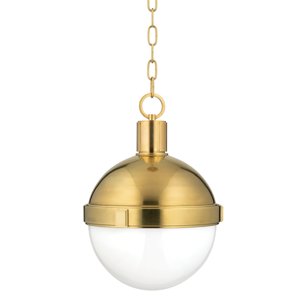 Hudson Valley Canada - One Light Pendant - Lambert - Aged Brass- Union Lighting Luminaires Decor