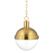 Hudson Valley Canada - One Light Pendant - Lambert - Aged Brass- Union Lighting Luminaires Decor