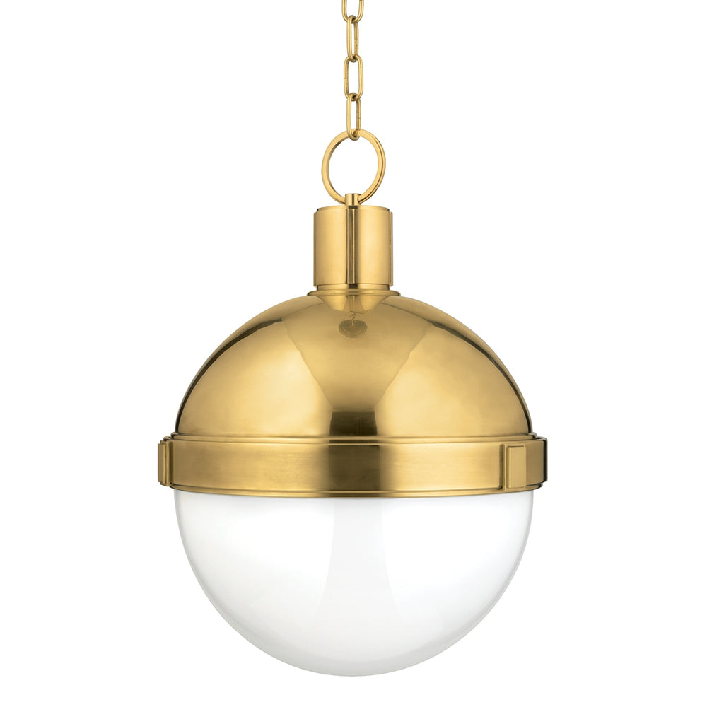 Hudson Valley Canada - One Light Pendant - Lambert - Aged Brass- Union Lighting Luminaires Decor