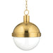 Hudson Valley Canada - One Light Pendant - Lambert - Aged Brass- Union Lighting Luminaires Decor