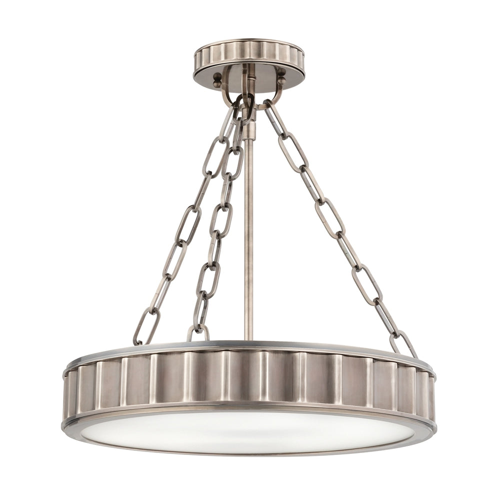Hudson Valley Canada - Three Light Semi Flush Mount - Middlebury - Historic Nickel- Union Lighting Luminaires Decor
