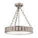 Hudson Valley Canada - Three Light Semi Flush Mount - Middlebury - Historic Nickel- Union Lighting Luminaires Decor