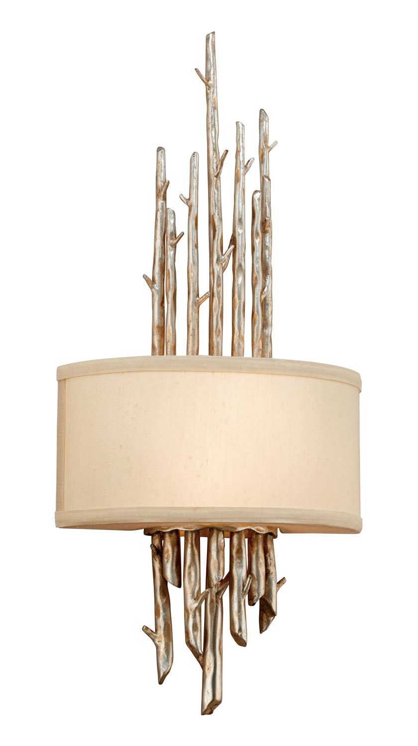 Troy Lighting Canada - Two Light Wall Sconce - Adirondack - Warm Silver Leaf- Union Lighting Luminaires Decor