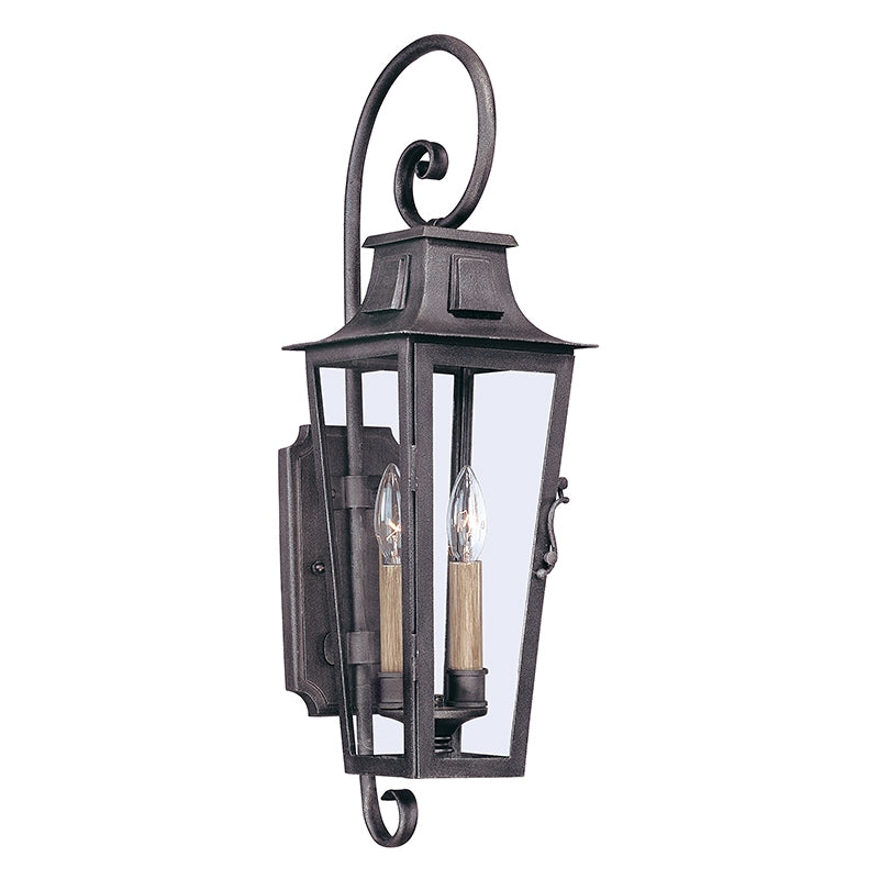 Troy Lighting Canada - Two Light Wall Lantern - Parisian Square - Aged Pewter- Union Lighting Luminaires Decor
