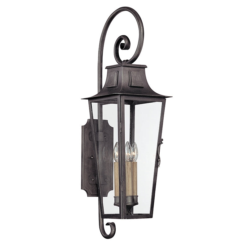 Troy Lighting Canada - Four Light Wall Lantern - Parisian Square - Aged Pewter- Union Lighting Luminaires Decor