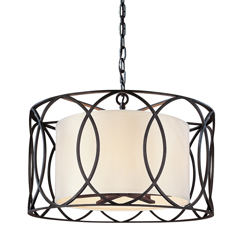 Troy Lighting Canada - Five Light Chandelier - Sausalito - Textured Iron- Union Lighting Luminaires Decor