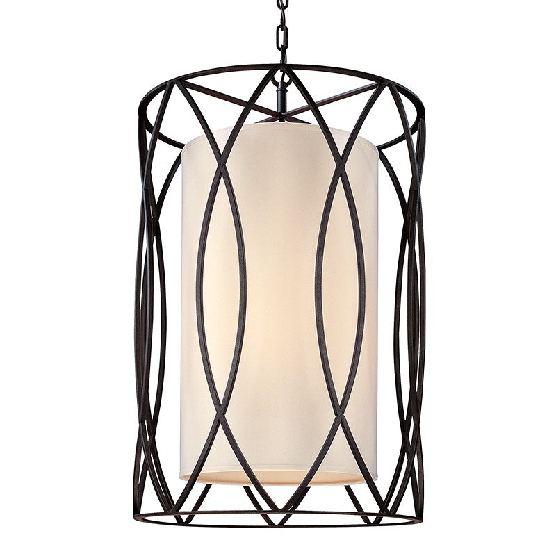 Troy Lighting Canada - Eight Light Pendant - Sausalito - Textured Iron- Union Lighting Luminaires Decor