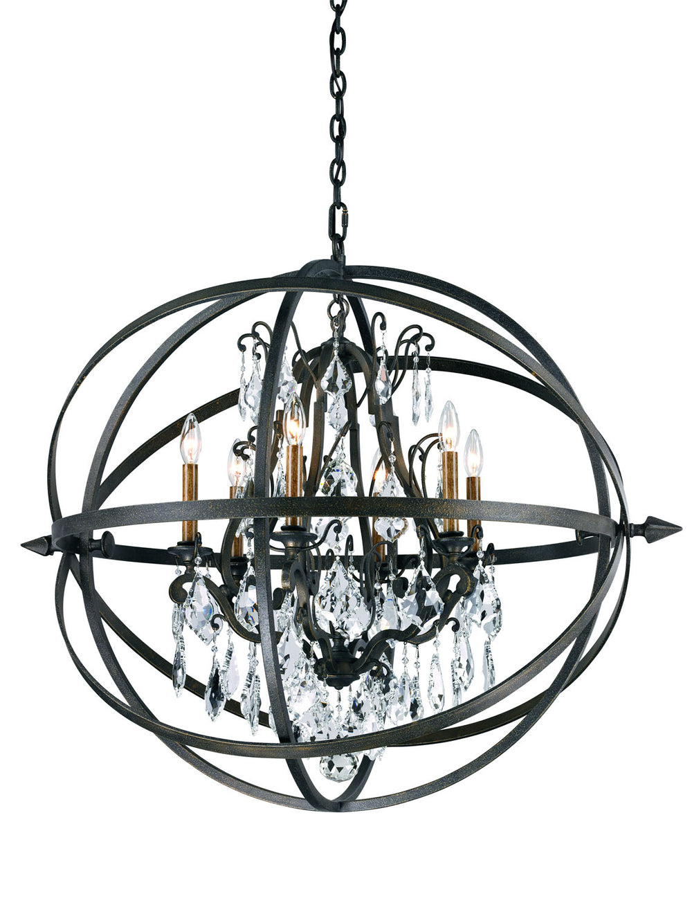 Troy Lighting Canada - Six Light Chandelier - Byron - Vintage Bronze- Union Lighting Luminaires Decor