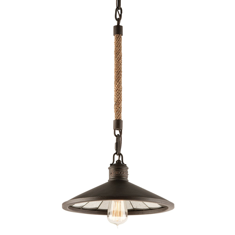 Troy Lighting Canada - One Light Pendant - Brooklyn - Heritage Bronze- Union Lighting Luminaires Decor