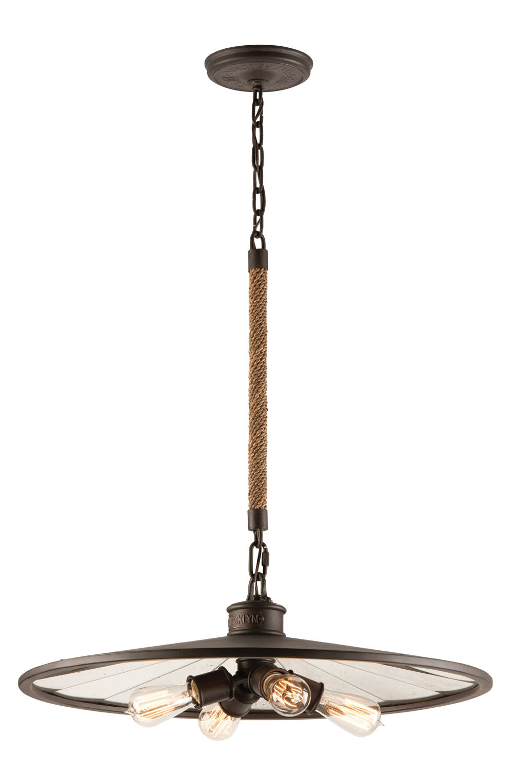 Troy Lighting Canada - Four Light Chandelier - Brooklyn - Heritage Bronze- Union Lighting Luminaires Decor