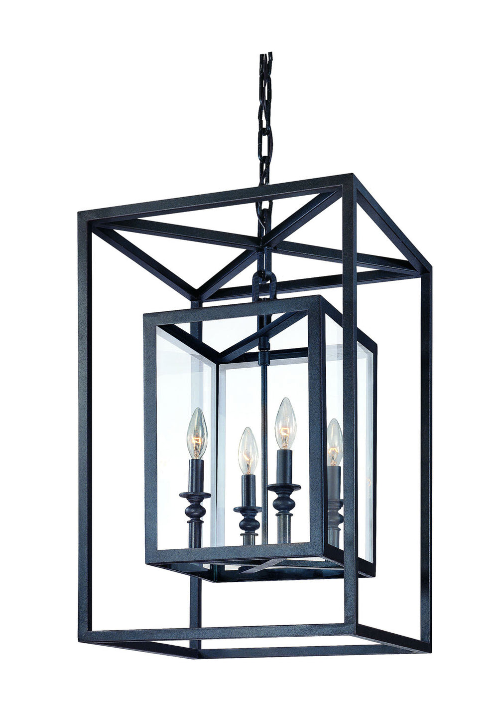 Troy Lighting Canada - Four Light Lantern - Morgan - Matte Black- Union Lighting Luminaires Decor