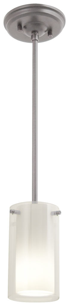 DVI Canada - One Light Mini-Pendant - Essex - Buffed Nickel w/Half Opal Glass- Union Lighting Luminaires Decor
