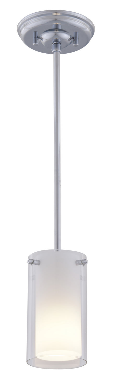 DVI Canada - One Light Mini-Pendant - Essex - Chrome w/Half Opal Glass- Union Lighting Luminaires Decor