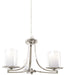 DVI Canada - Three Light Semi-Flush Mount - Essex - Buffed Nickel w/Half Opal Glass- Union Lighting Luminaires Decor