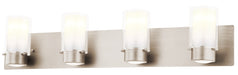 DVI Canada - Four Light Vanity - Essex - Buffed Nickel w/Half Opal Glass- Union Lighting Luminaires Decor
