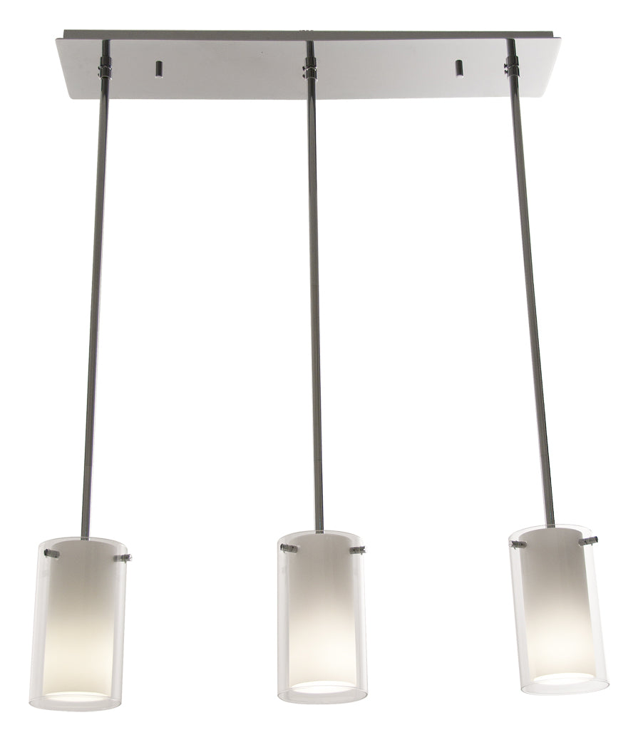 DVI Canada - Three Light Linear - Essex - Buffed Nickel w/Half Opal Glass- Union Lighting Luminaires Decor