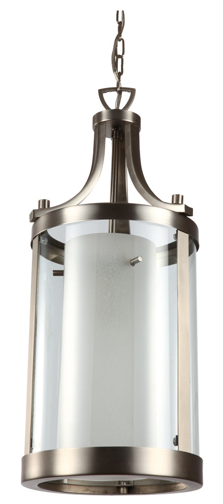 DVI Canada - Two Light Pendant - Essex - Buffed Nickel w/Half Opal Glass- Union Lighting Luminaires Decor