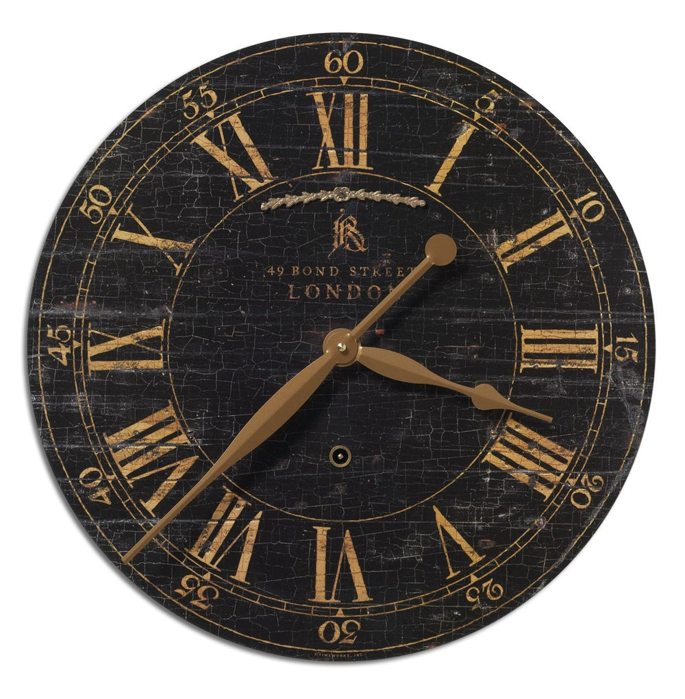 Uttermost - Wall Clock - Bond Street - Antiqued Brass- Union Lighting Luminaires Decor