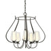 Hubbardton Forge - Five Light Chandelier - Flora - Dark Smoke- Union Lighting Luminaires Decor