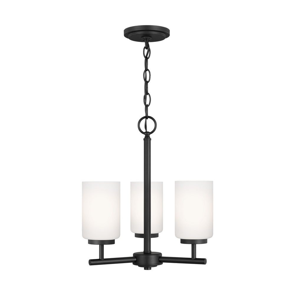 Generation Lighting Canada - Three Light Chandelier - Oslo - Midnight Black- Union Lighting Luminaires Decor