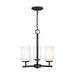 Generation Lighting Canada - Three Light Chandelier - Oslo - Midnight Black- Union Lighting Luminaires Decor