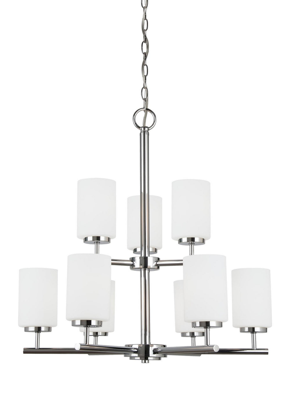 Generation Lighting Canada - Nine Light Chandelier - Oslo - Chrome- Union Lighting Luminaires Decor