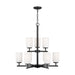 Generation Lighting Canada - Nine Light Chandelier - Oslo - Midnight Black- Union Lighting Luminaires Decor