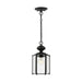 Generation Lighting Canada - One Light Outdoor Semi-Flush Convertible Pendant - Classico - Black- Union Lighting Luminaires Decor
