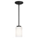 Generation Lighting Canada - One Light Mini-Pendant - Oslo - Midnight Black- Union Lighting Luminaires Decor