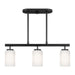 Generation Lighting Canada - Three Light Island Pendant - Oslo - Midnight Black- Union Lighting Luminaires Decor