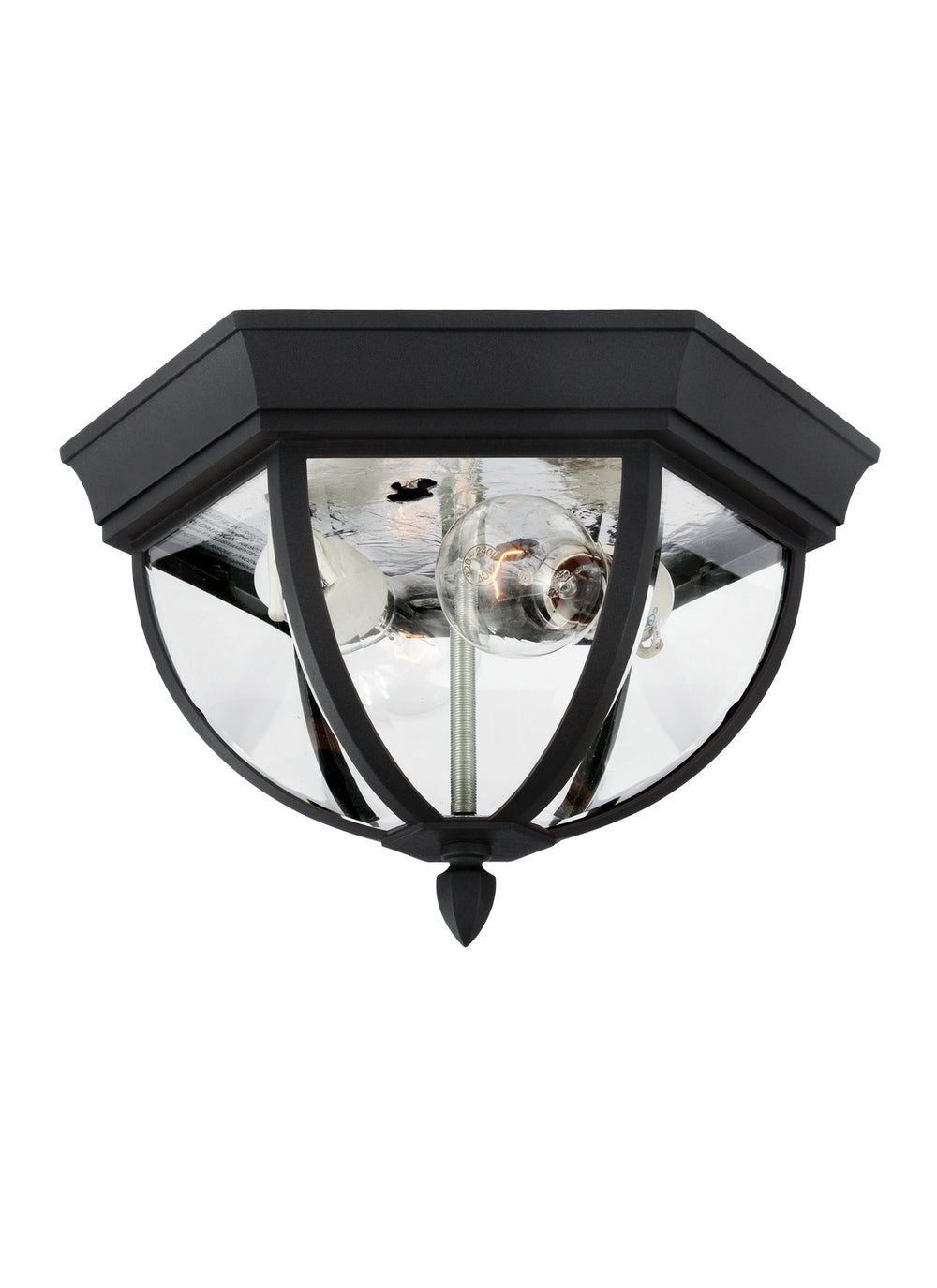 Generation Lighting Canada - Two Light Outdoor Flush Mount - Wynfield - Black- Union Lighting Luminaires Decor