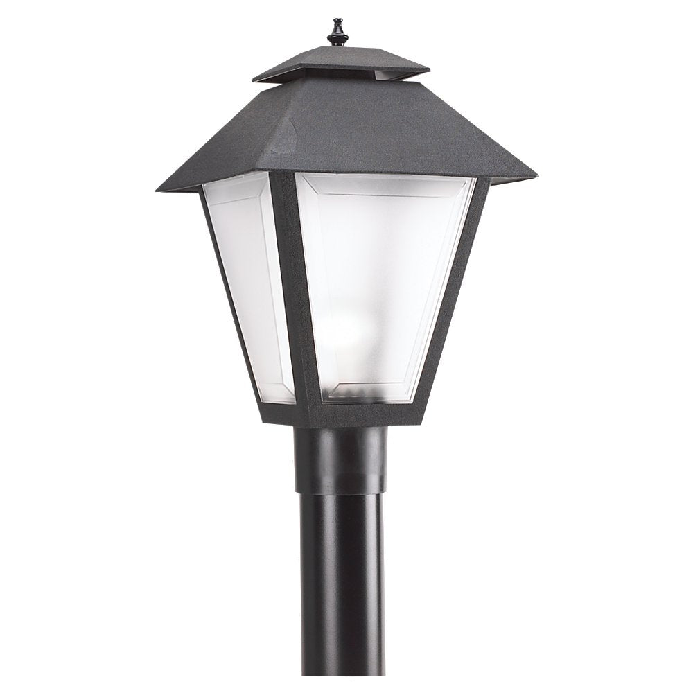 Generation Lighting Canada. - One Light Outdoor Post Lantern - Polycarbonate Outdoor - Black- Union Lighting Luminaires Decor