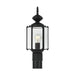 Generation Lighting Canada. - One Light Outdoor Post Lantern - Classico - Black- Union Lighting Luminaires Decor