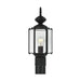 Generation Lighting Canada - One Light Outdoor Post Lantern - Classico - Black- Union Lighting Luminaires Decor