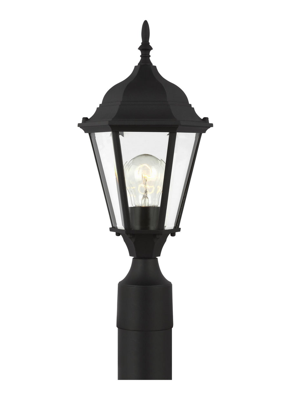 Generation Lighting Canada - One Light Outdoor Post Lantern - Bakersville - Black- Union Lighting Luminaires Decor