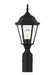 Generation Lighting Canada - One Light Outdoor Post Lantern - Bakersville - Black- Union Lighting Luminaires Decor