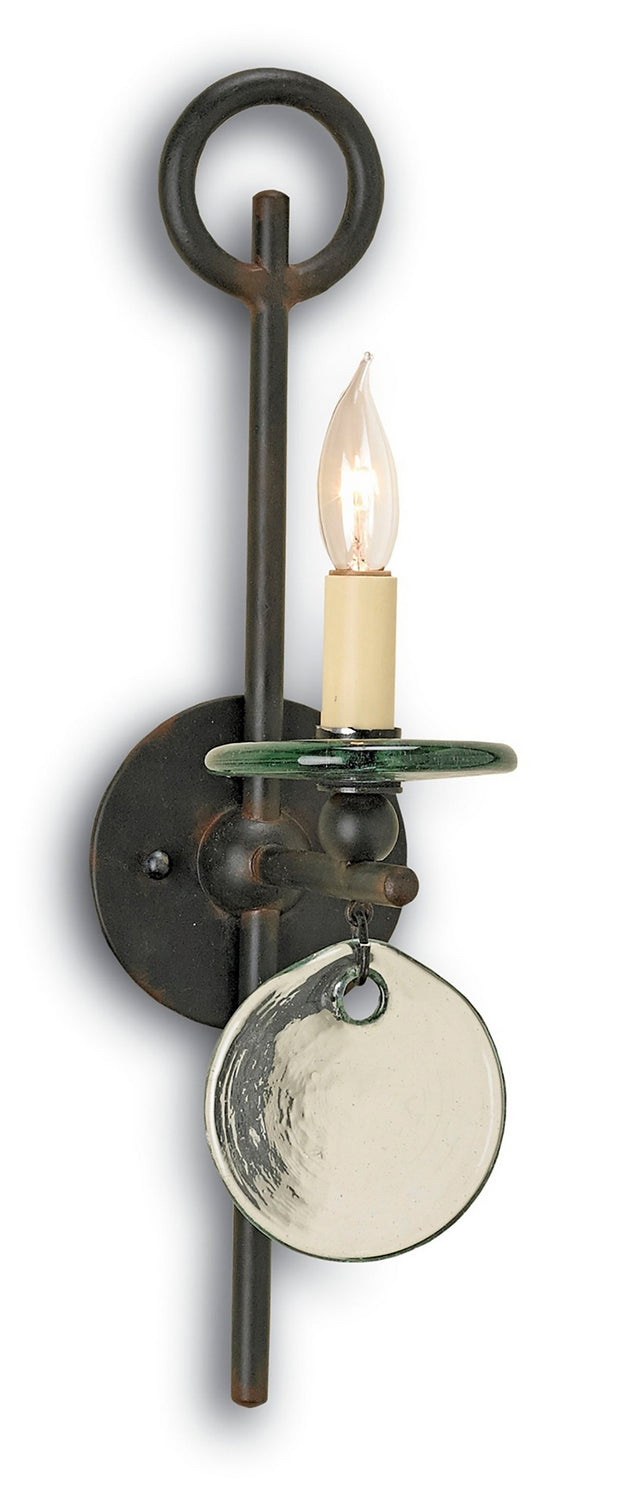 Currey and Company - One Light Wall Sconce - Sethos Collection - Old Iron- Union Lighting Luminaires Decor