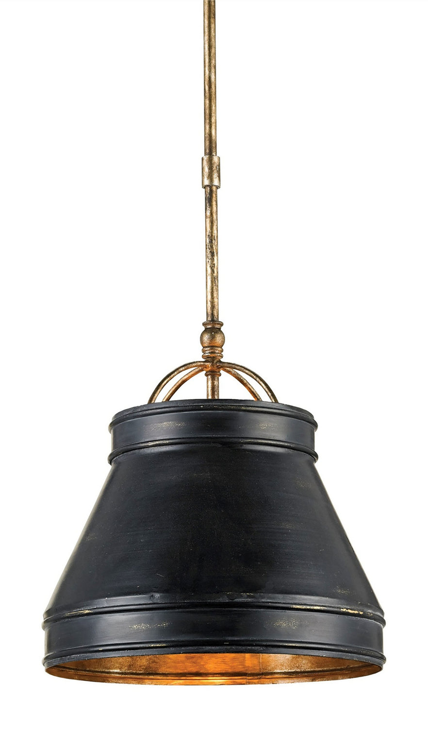 Currey and Company - One Light Pendant - Lumley Collection - French Black/Pyrite Bronze- Union Lighting Luminaires Decor