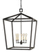 Currey and Company - Five Light Lantern - Denison Collection - Molé Black- Union Lighting Luminaires Decor