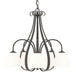 Hubbardton Forge - Five Light Chandelier - Sweeping Taper - Natural Iron- Union Lighting Luminaires Decor