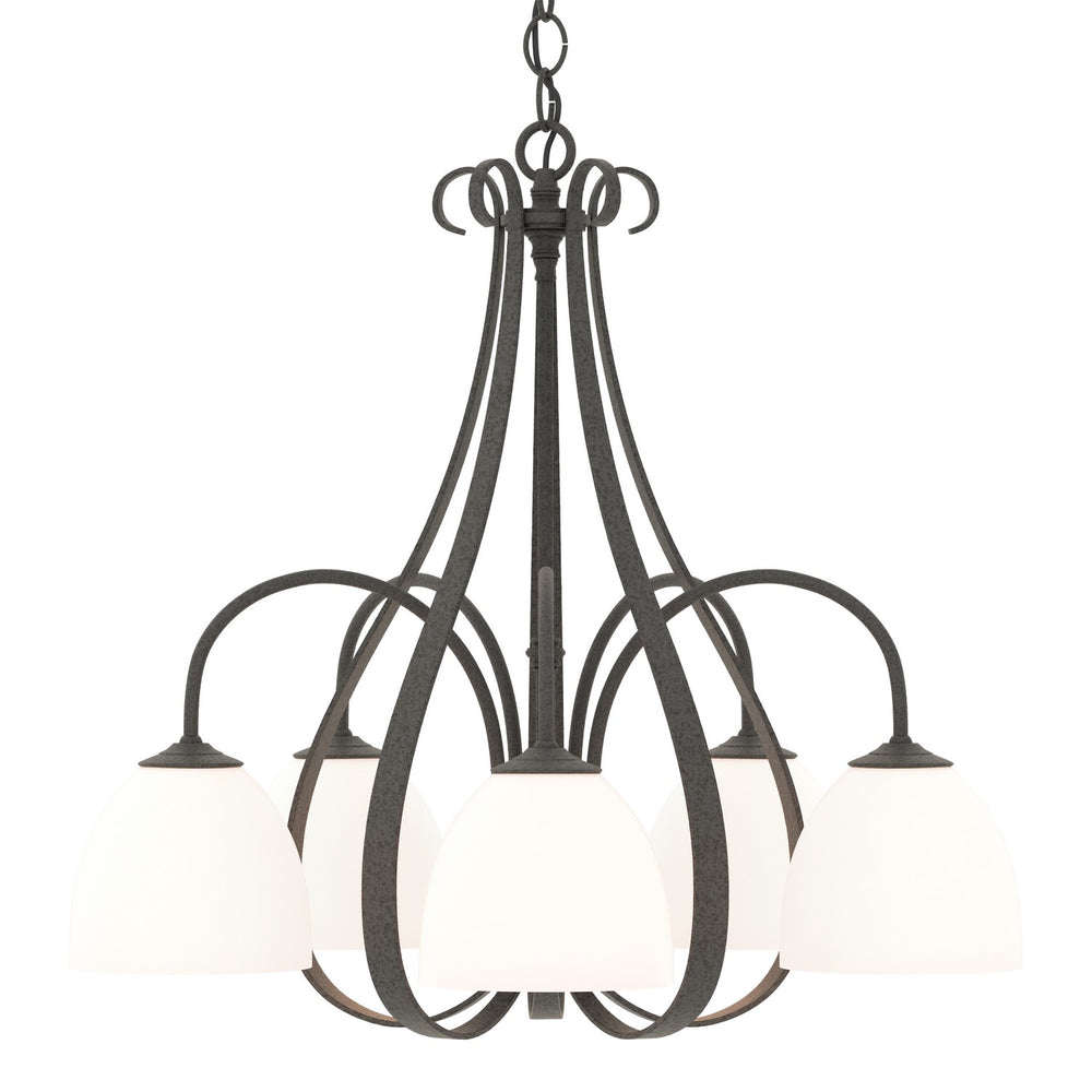 Hubbardton Forge - Five Light Chandelier - Sweeping Taper - Natural Iron- Union Lighting Luminaires Decor