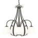 Hubbardton Forge - Five Light Chandelier - Sweeping Taper - Natural Iron- Union Lighting Luminaires Decor