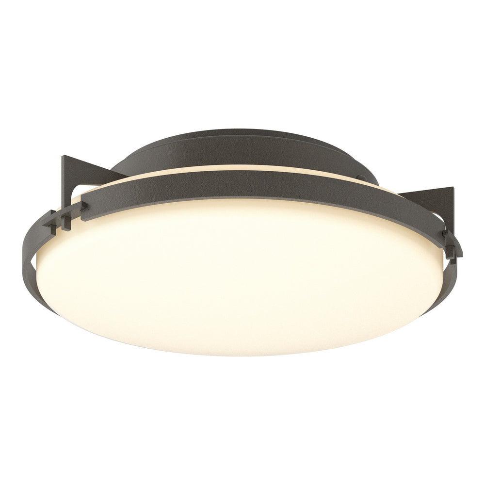 Hubbardton Forge - Two Light Flush Mount - Metra - Dark Smoke- Union Lighting Luminaires Decor