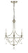 Crystorama - Three Light Mini Chandelier - Metro - Antique Silver- Union Lighting Luminaires Decor